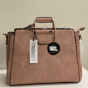 *Sold* 3 piece vegan leather handbag